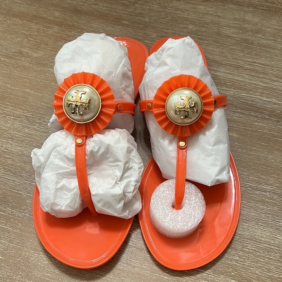 Tory Burch Shoes - Tory Burch Melody Thong Sandal - Poppy Coral Sz 8